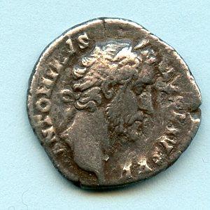 ROMAN EMPEROR ANTONINUS PIUS (AD 138-161) silver denarius coin