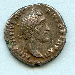 ROMAN EMPEROR ANTONINUS PIUS (AD 138-161) silver denarius coin