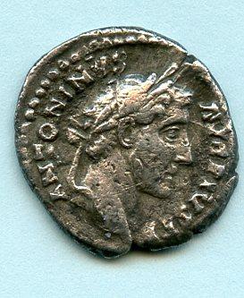 ROMAN EMPEROR ANTONINUS PIUS (AD 138-161) silver denarius coin