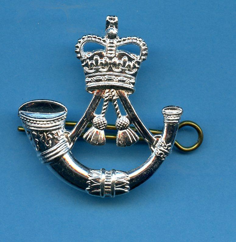 The Rifles Silvered Metal Cap Badge