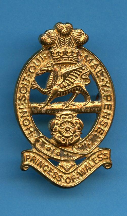 The Queen's Regiment Princess of Wales Royal Regiment  Cap Badge