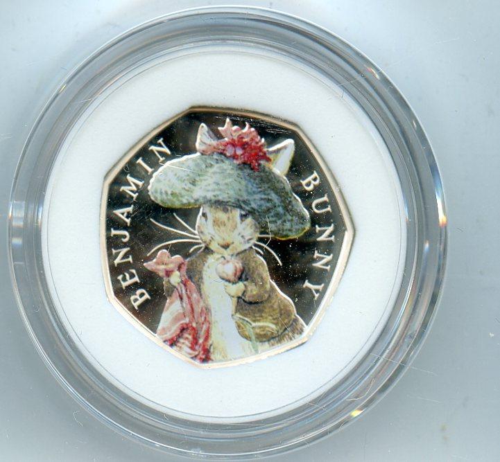 UK 2017  Benjamin Bunny Beatrix Potter Silver Proof 50p