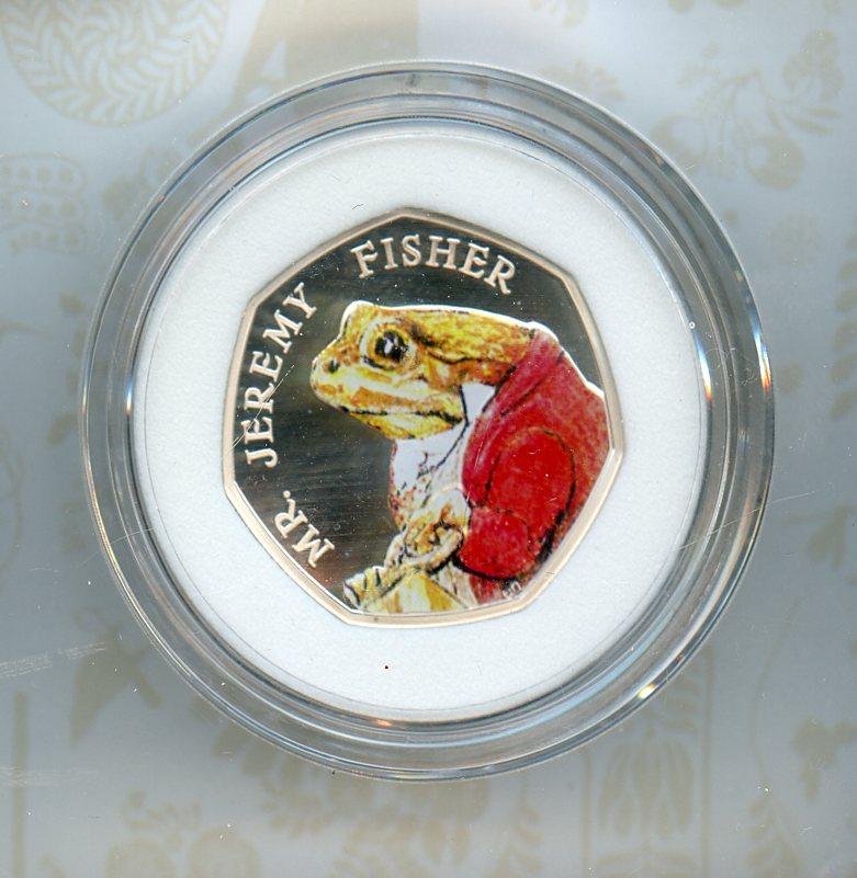 UK 2017 Mr Jeremy Fisher  Beatrix Potter Silver Proof 50p