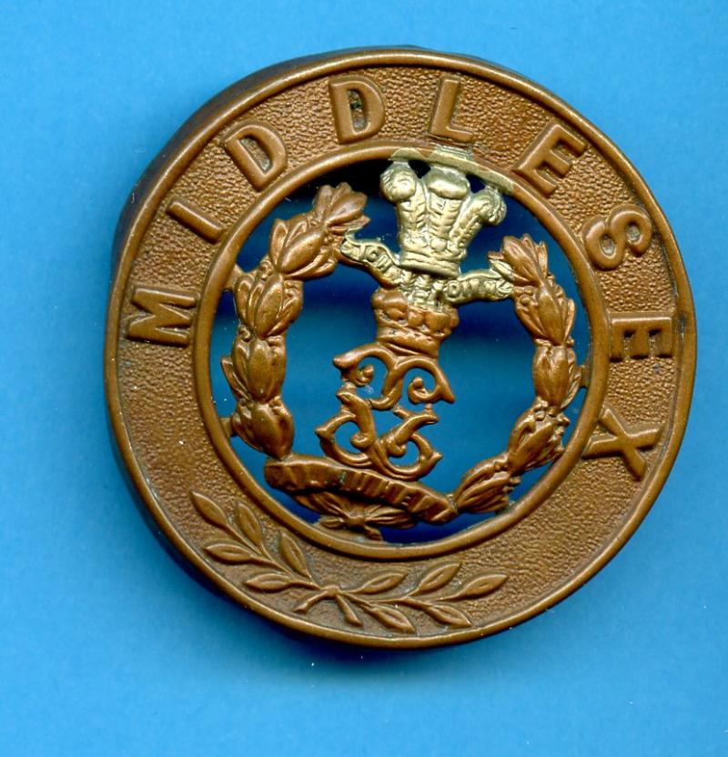 Middlesex Regiment  Other Ranks  Helmet plate centre