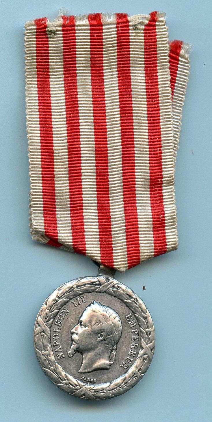The Italy Campaign Medal 1859. Medaille de la Campagne d'Italie 1859.
