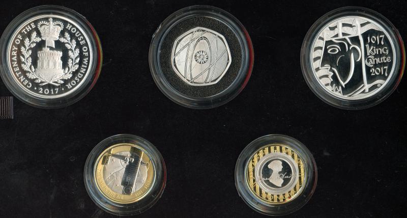 UK 2017 Silver Proof Royal Mint Piedfort Coin Set