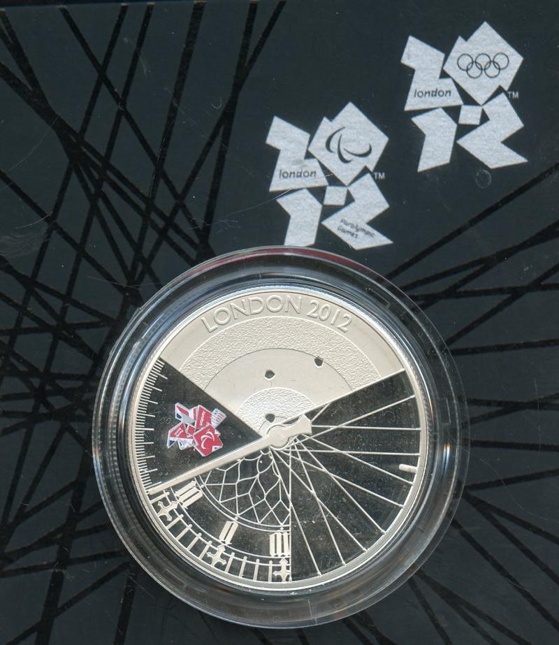 UK 2012 Paralympic  Silver Proof Piedfort  £5 Five Pound Crown Coin