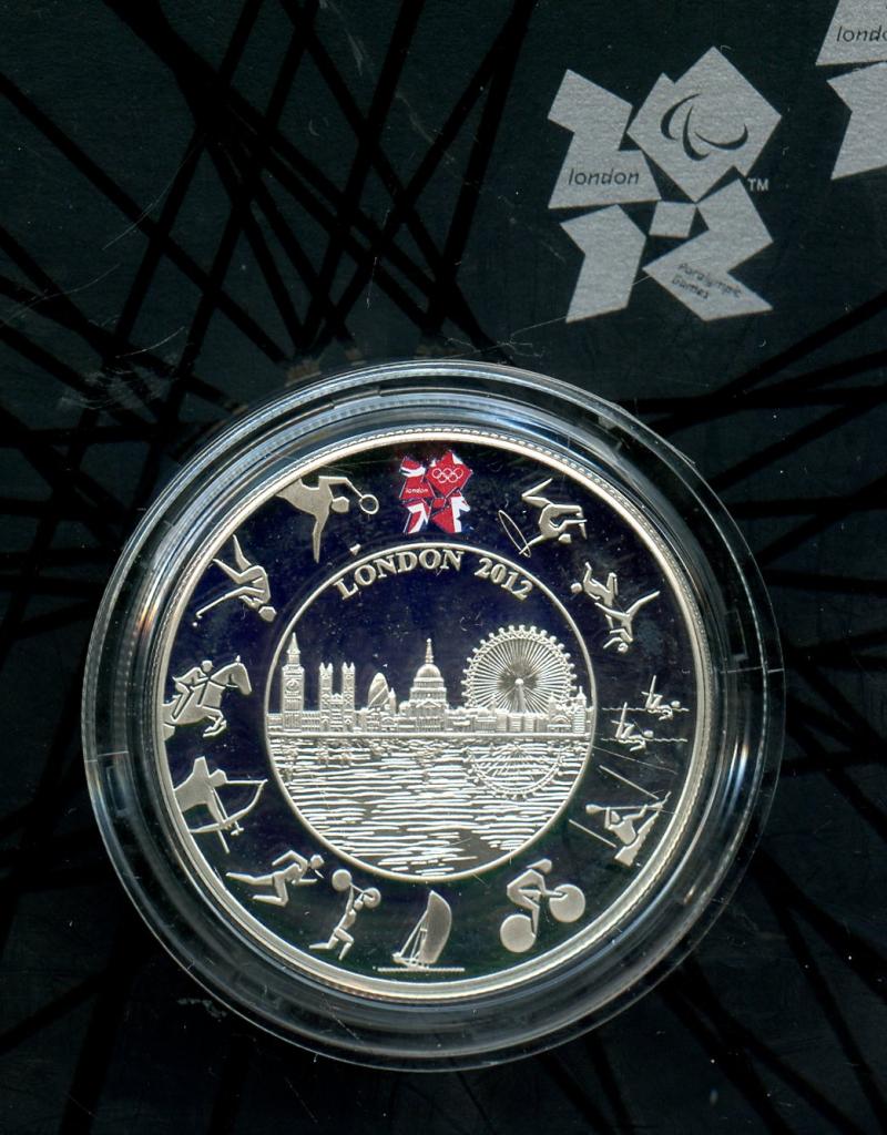 UK 2012 London Olympics Silver Proof Piedfort   £5 Five Pound Crown Coin