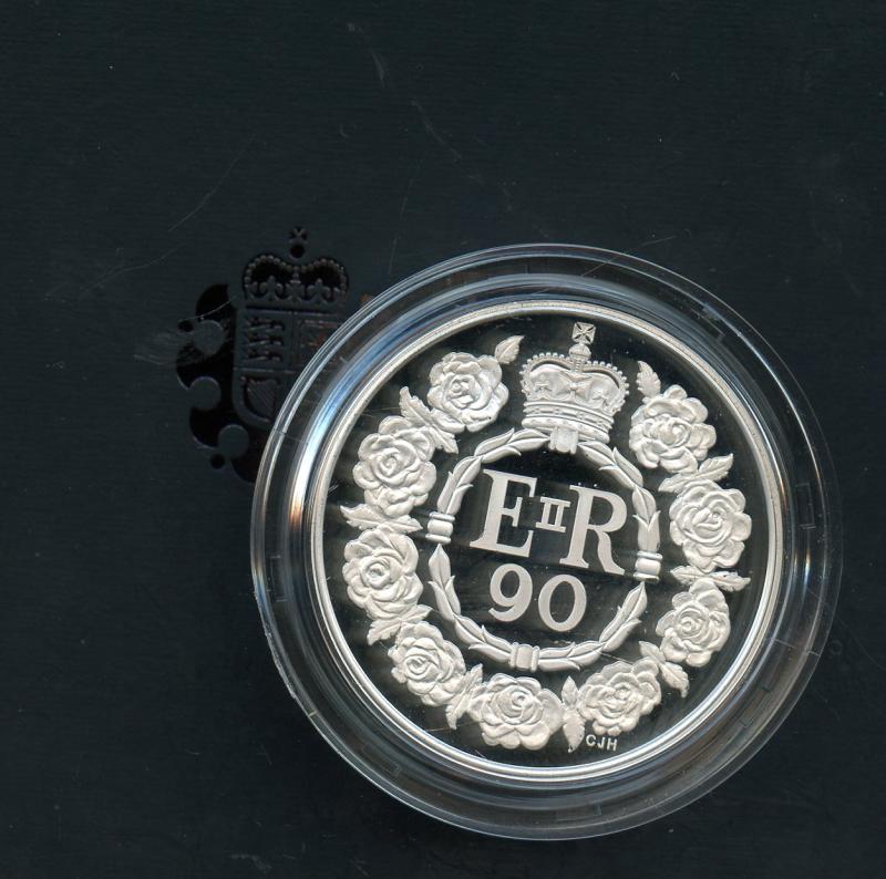 UK 2016 Queens 90th Birthday Silver Proof Piedfort  £5 Five Pound Crown Coin