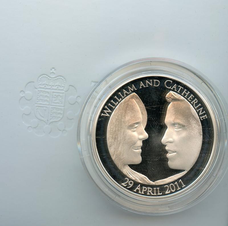 UK 2011 Royal Wedding Silver Proof Piedfort   £5 Five Pound Crown Coin