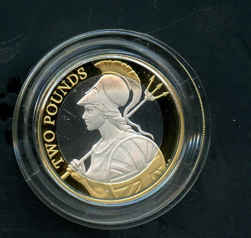 UK 2015 Britannia's Renaissance Silver Proof Piedfort  £2 Five Pound Crown Coin