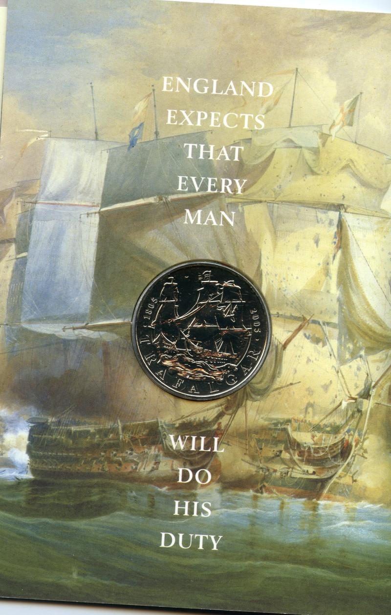 UK 2005 Brilliant Uncirculated £5 Coin  Battle of Trafalgar  Commemorative
