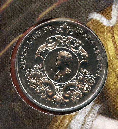 UK Royal Mint 2014 Anniversary of the Death of Queen Anne Brilliant Uncirculated £5 Coin