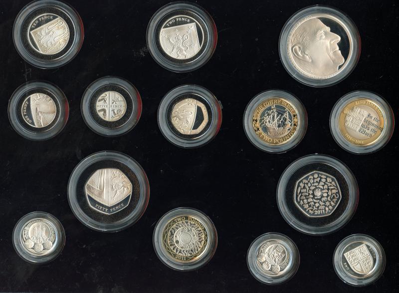 UK 2011 Silver Proof Annual 14 Coin Set