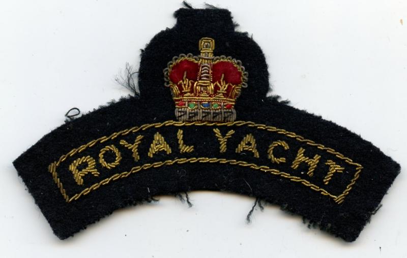 Royal Yacht Britannia Bullion Shoulder Insignia Badge