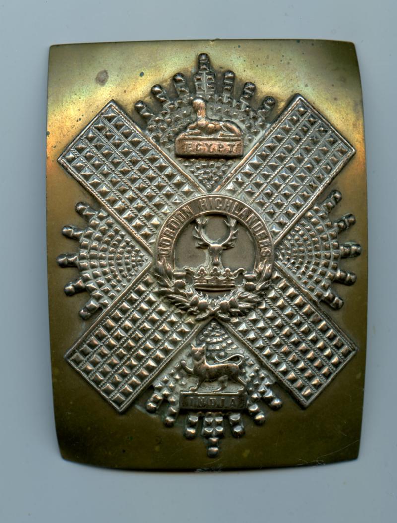 Gordon Highlanders Officers Shoulder Belt Plate Badge