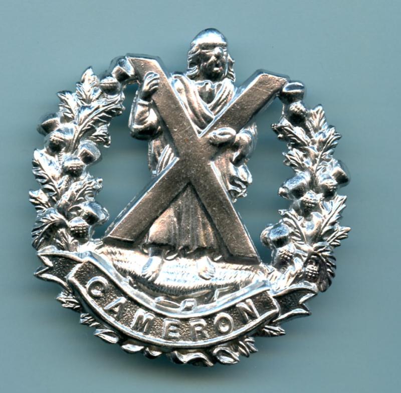 Cameron Highlanders Anodised Cap Badge