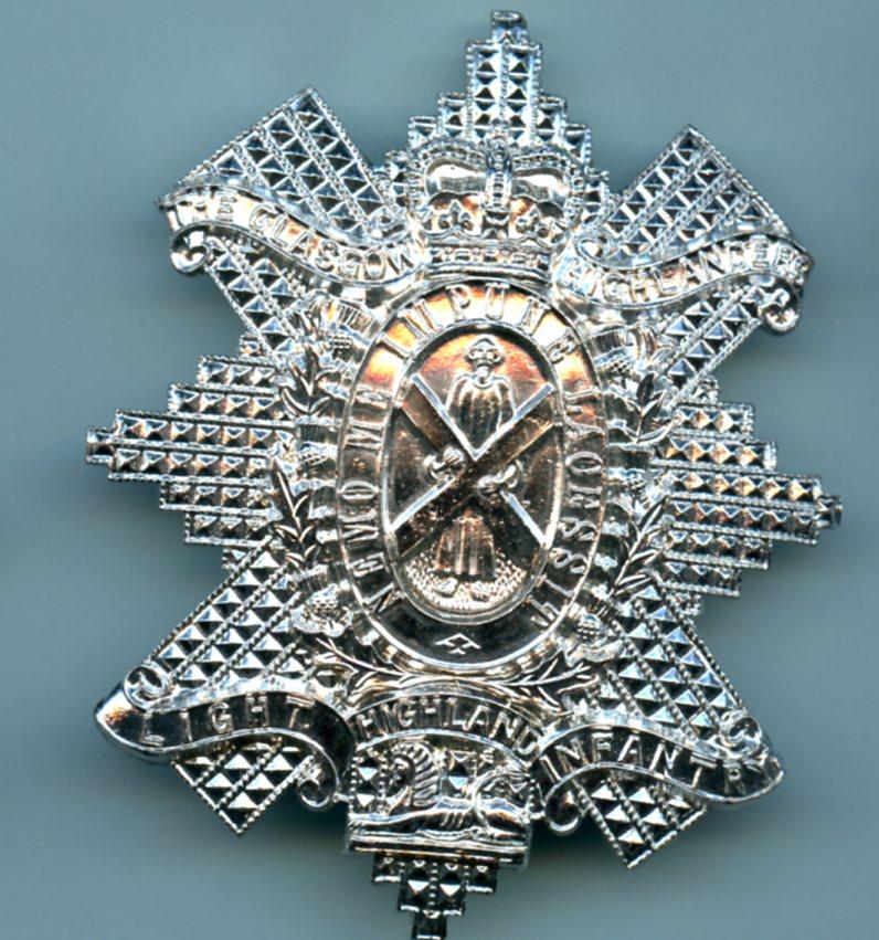 Glasgow Highlanders   9th Battalion Highland Light Infantry Anodised Cap Badge