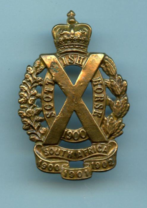 Scottish Horse Brass Cap Badge