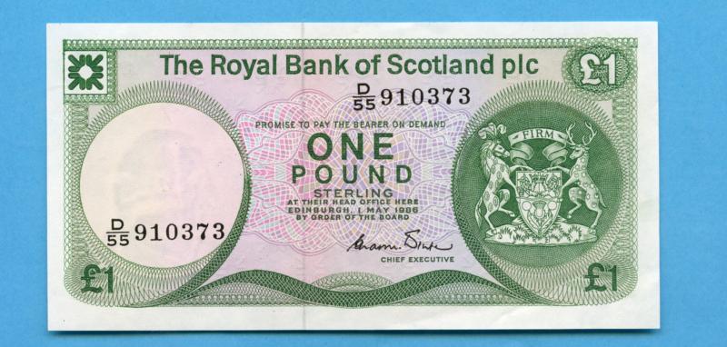 Royal Bank of Scotland  £1 One Pound Note  Dated 3rd January 1985