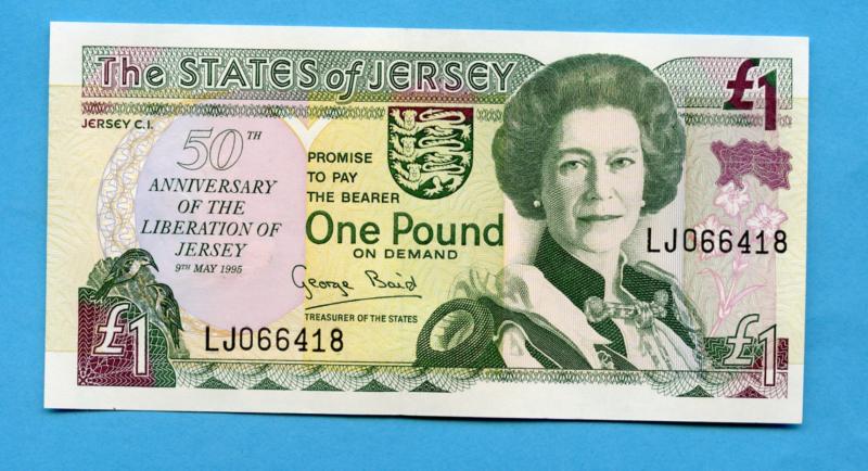 The States of Jersey 1995 One Pound  £1 Notes 50th Anniversary of the Liberation of Jersey Dated May 1995