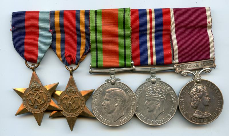 WW2 & Long Service Medal Group To Sgt W Love, Royal army Service Corps