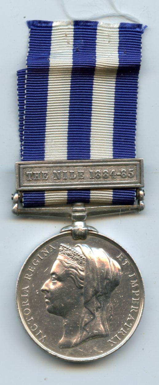 Egypt Medal 1882 1 Clasp The Nile 1884-85 To Drummer A Vale, Essex Regiment