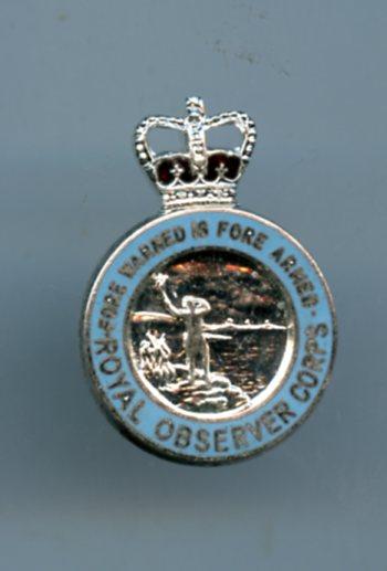 Royal Observer Corps  Enameled Lapel Badge