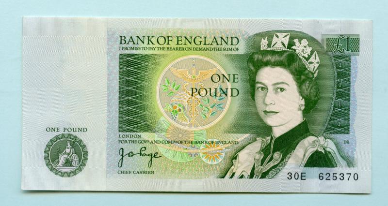 Bank of England  £1 One Pound Notes  February 1978 Prefix 30E