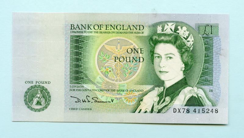 Bank of England  £1 One Pound Note  March 1981 Prefix DX78