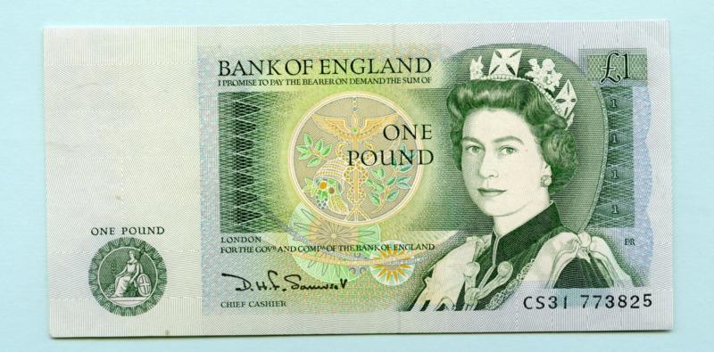 Bank of England  £1 One Pound Note  March 1981 Prefix CS