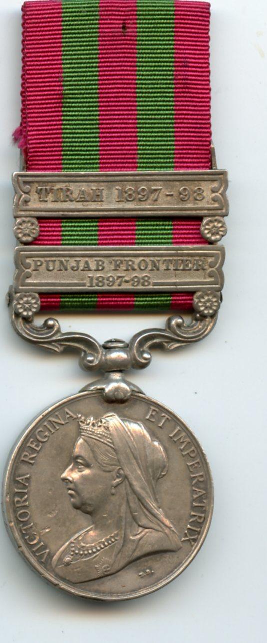 India General Service Medal 1895 To Pte T Norton, Kings Own Scottish Borderers