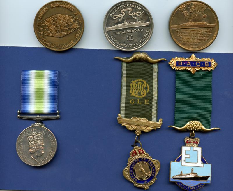 South Atlantic Falklands Medal To Roger John Middleton, Queen Elizabeth 2  Cunard Ship