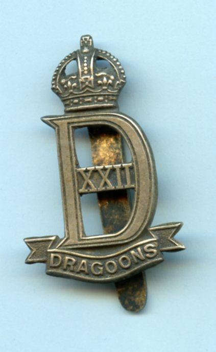 22nd Dragoons Cap Badge