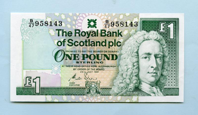 Royal Bank of Scotland  £1 One Pound Note  Dated 24th July 1991