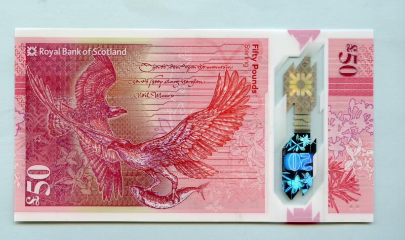 Royal Bank of Scotland  New Polymer £50 Fifty Pounds Note Dated 27th May 2020