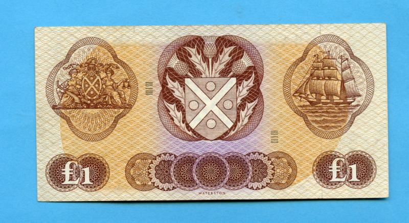 Bank of Scotland  £1 One Pounds Note Dated 17th July 1968