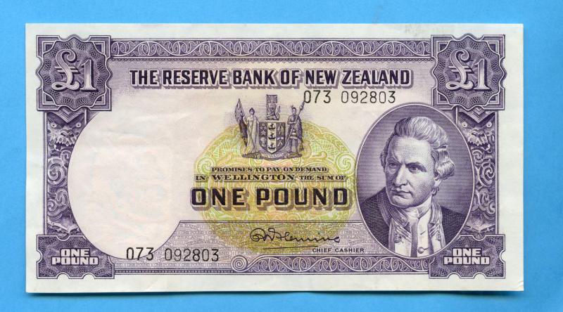 New Zealand  £1 One Pound  Banknote  1956