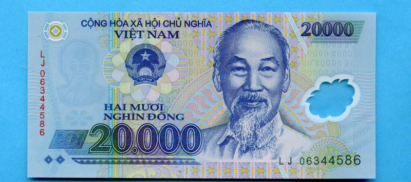 Vietnam 20,000 Dong Polymer Banknote 2006