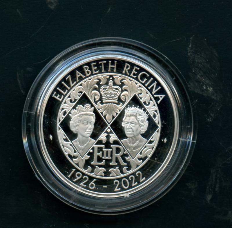 UK 2022  Queen Elizabeth II Memorial  Silver Proof £5 Five Pound Crown