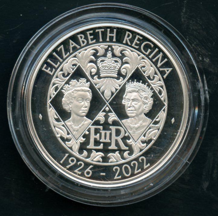 UK 2022  Queen Elizabeth II Memorial  Silver Proof Piedfort £5 Five Pound Crown