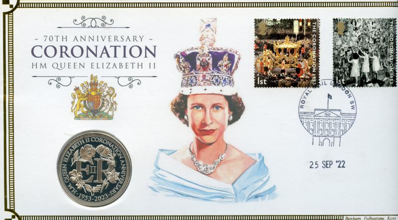 Solomon Islands 70th Anniversary QE2 Coronation Silver Proof  Five Dollars Coin