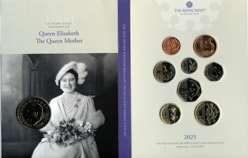 UK 2025  Brilliant Uncirculated Annual Coin Set Coins