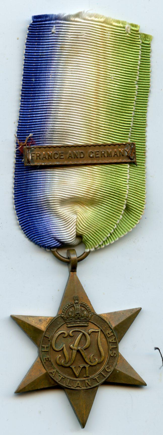 WW2 Atlantic Star  with France & Germany Clasp