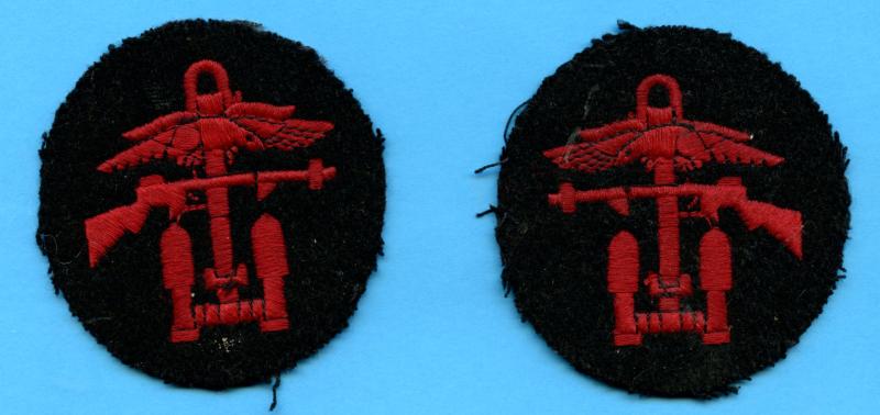 Pair of Genuine  WW2 Commando Combined Operations  Cloth formation badges