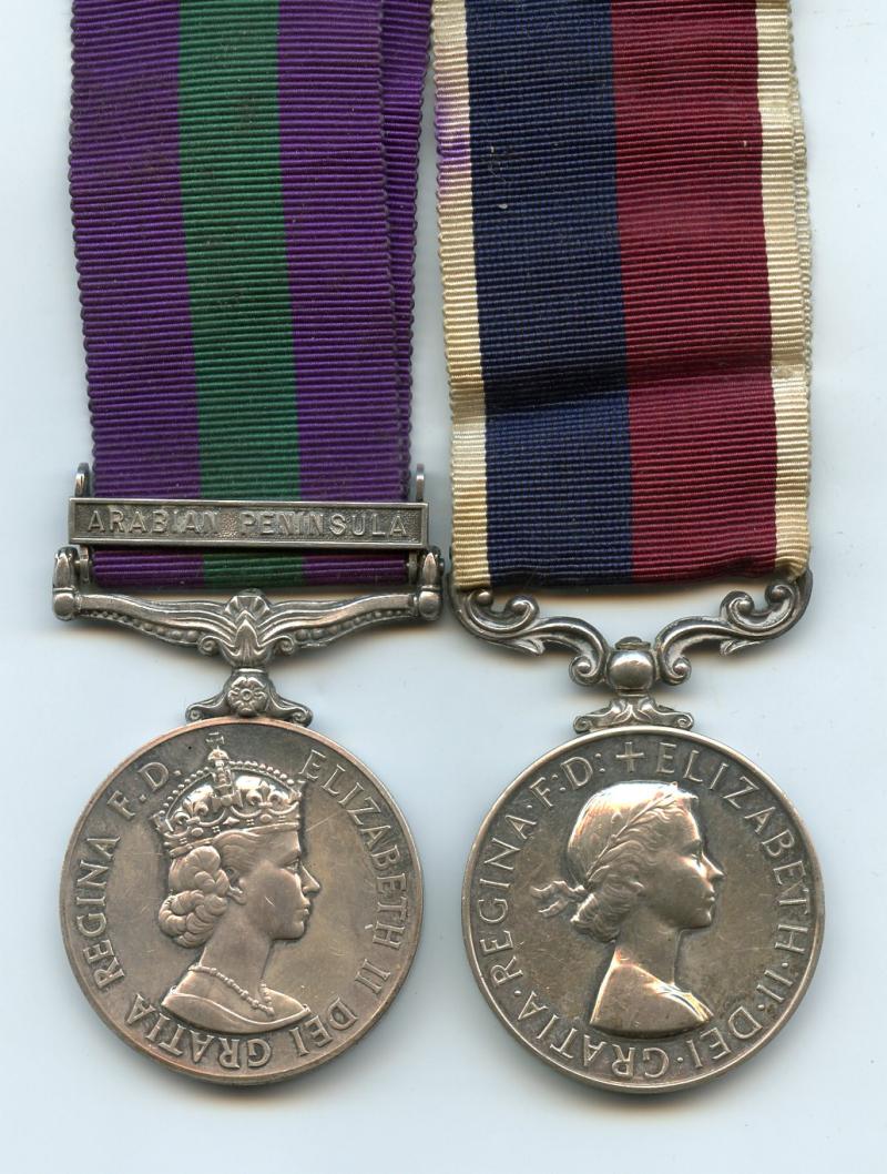 GSM Arabian Peninsula & RAF Long Service Medal Pair To Cpl Gordon Forbes, Royal Air Force