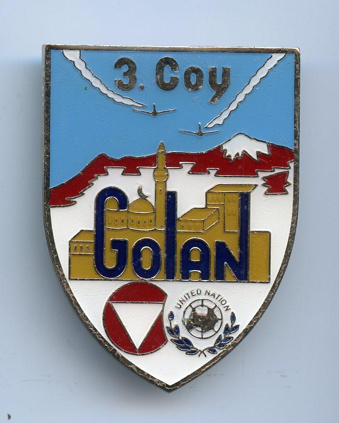 United Nations Danish Forces Golan Heights Enameled Badge