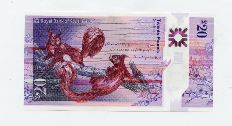 Royal Bank of Scotland  New Polymer £20 Note Dated  27th May  2019
