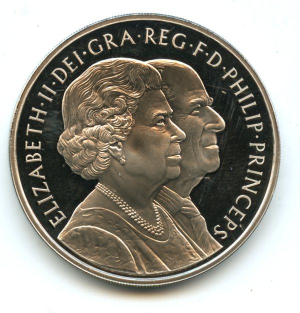 UK 2007 Queens 60th Wedding Anniversary  Decimal  Proof £5 Coin