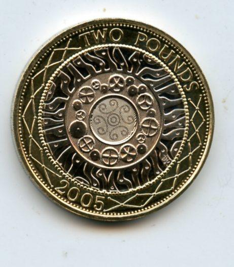 UK Brilliant Uncirculated £2 Coin Dated 2005